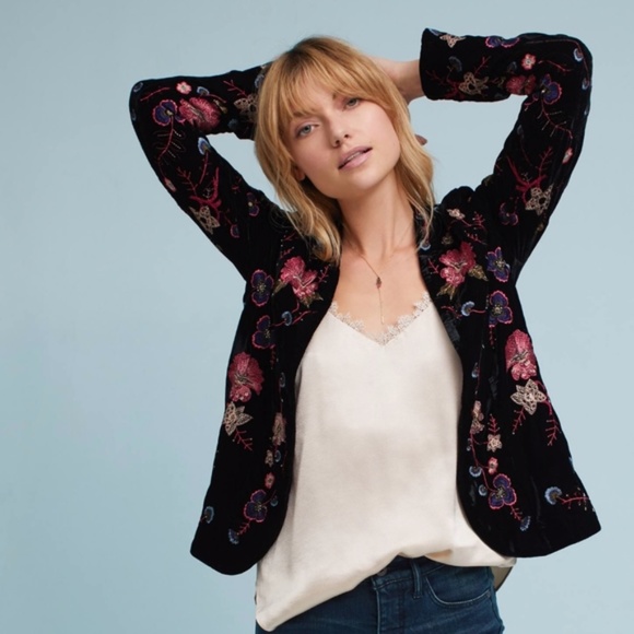 NWT- ETT:TWA BY ANTHROPOLOGIE EMBROIDERED JACKET - Picture 3 of 6